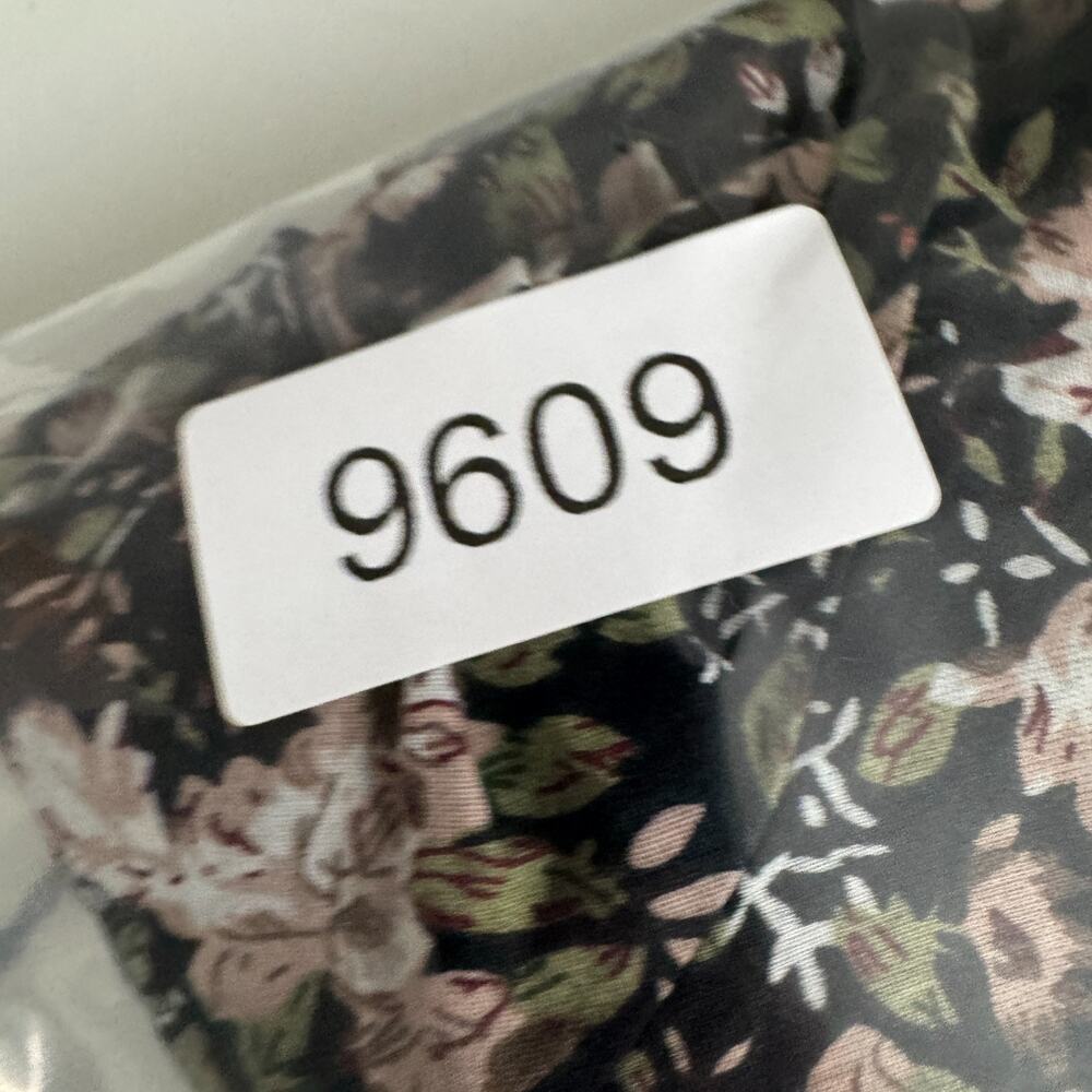 Natural Life Cotton Floral Ruffle Blouse Sz S Black Pink Cottagecore Coquette - Picture 10 of 10
